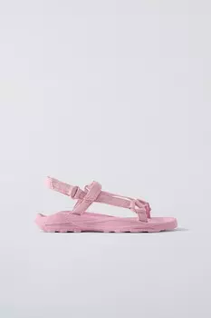 Технические сандалии на платформе ZARA, розовый