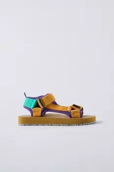 Технические сандалии ZARA, цвет mustard