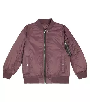 Технический бомбер Rick Owens Kids, бургундия