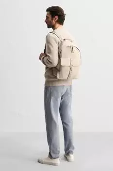 Технический рюкзак hook ZARA, цвет Bone White