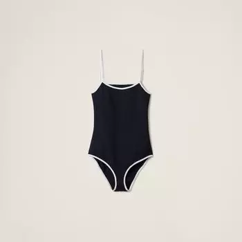 Технический сетчатый купальник Miu Miu, мультиколор