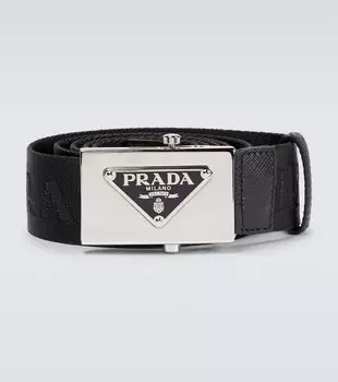 Технический тканевый ремень с логотипом Prada