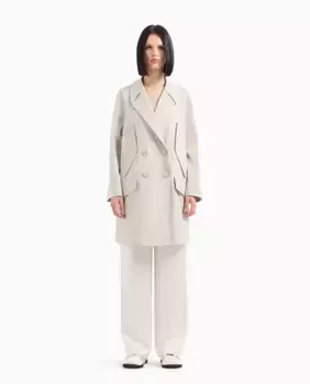 Технический женский тренч из переработанной ткани Armani Exchange, бежевый