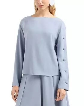 Техно Кэди Блуза с Длинным Рукавом Emporio Armani, синий
