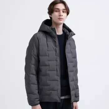 Куртка UNIQLO пуховая, темно-серый
