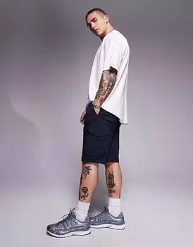 Техношорты BOSS Green Urbanex Cargo темно-синего цвета