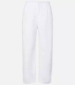 Тейлор прямые льняные брюки Velvet, белый