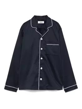 TEKLA атласный пижамный топ, синий