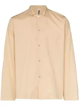 TEKLA пижамная рубашка на пуговицах, нейтральный цвет