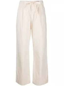 TEKLA полосатые брюки из органического хлопка, нейтральный цвет
