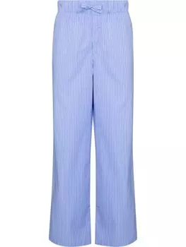 TEKLA полосатые пижамные брюки с кулиской, синий