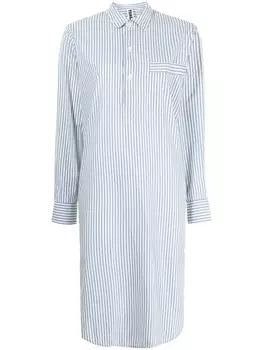 TEKLA поплиновая ночная рубашка в полоску, синий