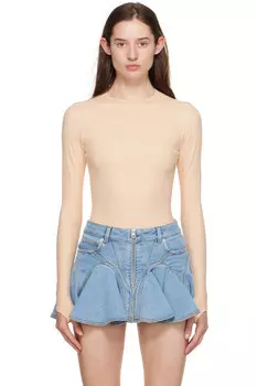 Тельняшка с тиснением Mugler, цвет mat powder