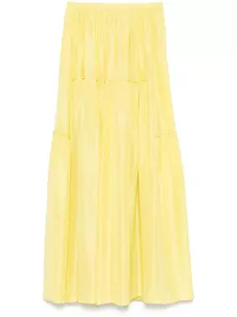 Tela шелковая юбка макси, желтый