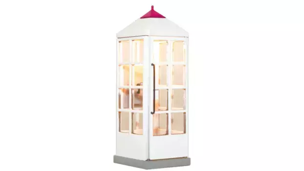 Телефонная будка h0 telekom закрытая, со светодиодным освещением заменяет