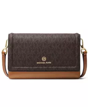 Телефонная сумка-кроссбоди Logo Jet Set Charm Michael Kors, коричневый