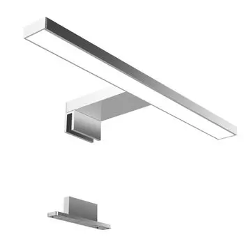 Теленок | Светодиодный светильник для ванной комнаты, 300 мм, хромированный зеркальный светильник, 230 В, теплый белый или нейтральный белый, цвет света: теплый белый kalb Material fr Mbel, черный