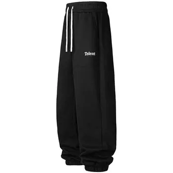 Telent Трикотажные спортивные штаны унисекс, Черный [на флисовой подкладке]