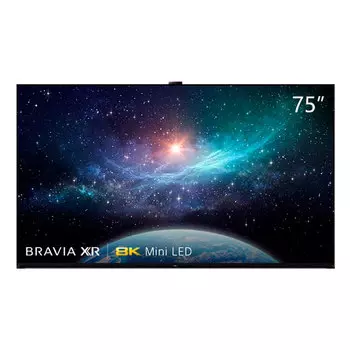 Телевизор SONY Bravia XR-75Z9K, 75", 8К, Mini LED, 120 Гц, титановый серебристый