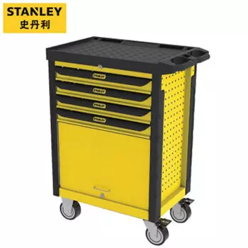 Тележка для хранения инструментов STANLEY-D выдвижного типа для автомастерской 93-711-23* [многофункциональная тележка для инструментов с 4 ящиками]