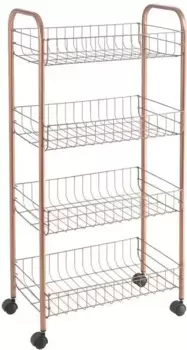 Тележка Metaltex "Аскона", 4 уровня 41х86х21 см, медный