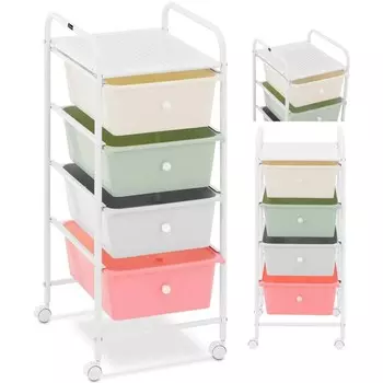 ТЕЛЕЖКА-ПАРИКМАХЕРСКАЯ КОСМЕТИЧЕСКАЯ С 4 ЯЩИКАМИ Physa