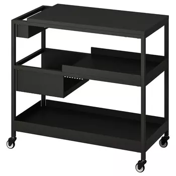 Тележка сервировочная, антрацит, 80х40 см, TROTTEN IKEA
