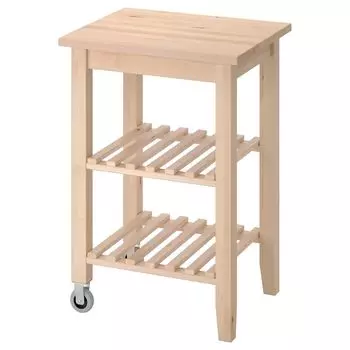 Тележка сервировочная, берёза, 58х50 см, BEKVM IKEA