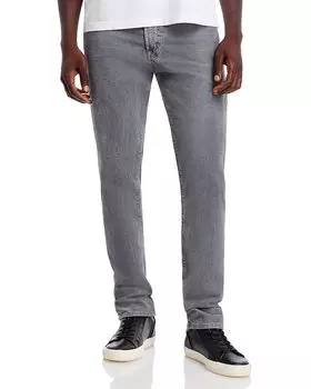 Tellis 32" Узкие Брюки из Велюрового Корда в Клетку - Эксклюзив AG, серый