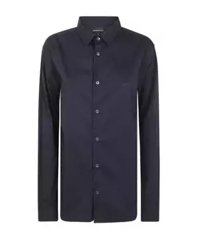 Темная повседневная рубашка Emporio Armani, синий