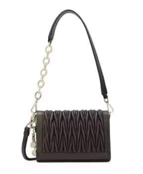 Темная стеганая сумочка с узором Kazar, коричневый