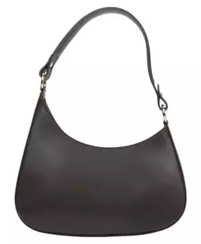 Темная женская сумка через плечо из качественной итальянской натуральной кожи. Estro, коричневый