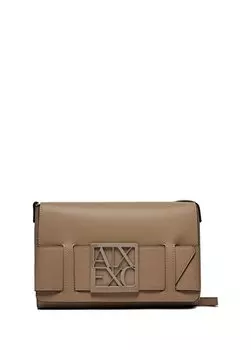 Темно-бежевая женская сумка через плечо 25X20x10 см 9427560A87409752 Armani Exchange, бежевый