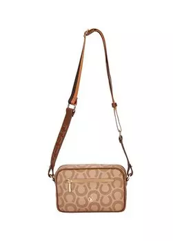 Темно-бежевая женская сумка через плечо размером 23X17x7 см US24211 U.S. Polo Assn., темно-бежевый