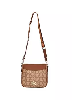 Темно-бежевая женская сумка через плечо размером 24X23x7 см US24213 U.S. Polo Assn., темно-бежевый