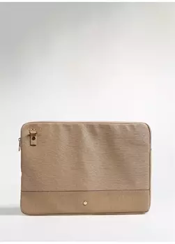 Темно-бежевая женская сумка для ноутбука F By Fabrika