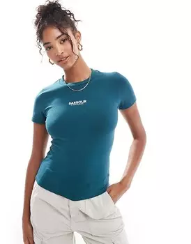 Темно-бирюзовая футболка с логотипом Barbour International Alani эксклюзивно для asos