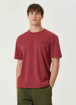 Темно-бордовая футболка с логотипом Les Deux