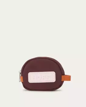 Темно-бордовая сумка с контрастным логотипом и застежкой-молнией Hoff, гранатовый