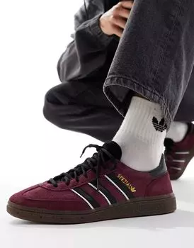 Темно-бордовые и черные кроссовки adidas Originals Handball Spezial