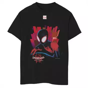 Темно-черная футболка с рисунком «Человек-паук» для мальчиков 8–20 лет Marvel Spiderverse Marvel