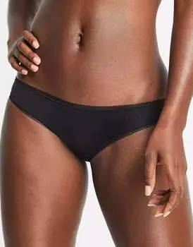 Темно-черные трусы с низкой посадкой DKNY Intimates litewear