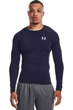 Темно- / футболка с длинными рукавами Heatgear Under Armour, синий