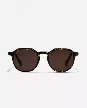 Темно-гаванские солнцезащитные очки из органического ацетата с геометрическим рисунком и поляризованными линзами No Idols, темно коричневый