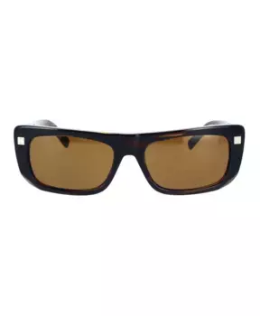 Темно Гаванские солнцезащитные очки с геометрическим рисунком и органическими линзами Givenchy, коричневый