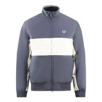 Темно-Графитовая куртка Brentham в стиле колор-блок Fred Perry, серый