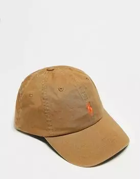 Темно-коричневая кепка Polo Ralph Lauren с небольшим логотипом
