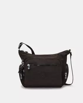 Темно-коричневая сумка через плечо Gabbie S на молнии Kipling, темно коричневый