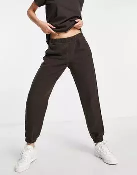 Темно-коричневые джоггеры adidas Originals Luxe Lounge