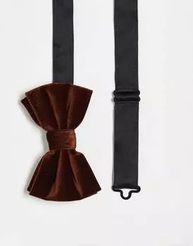 Темно-коричневый галстук-бабочка ASOS DESIGN